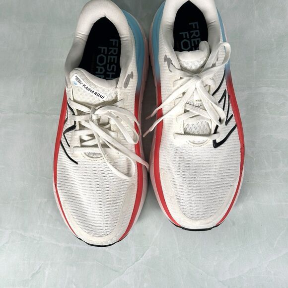 New Balance White and Red Athletic Shoes - Picture 4 of 16
